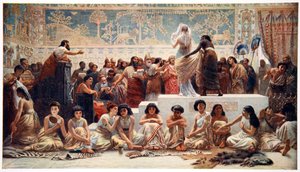「バビロニアの結婚市場」、1915 年。 作： Ernest Wellcousins