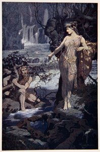 「エアバニの誘惑」、1915 年。 作： Ernest Wellcousins