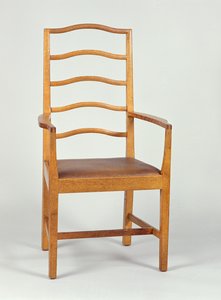 1923年に設計されたアームチェア、1923年にピーターワールスワークショップで製造（オーク）