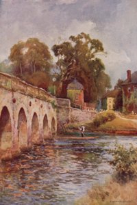 クロプトン橋、ストラトフォード オン エイボン (カラー リソ) 作： Ernest William Haslehust