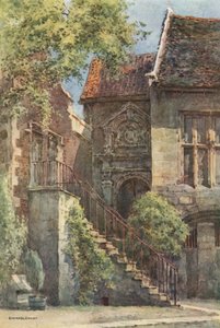 キングズマナーのバンケティングホールへの入り口（カラーリソ） 作： Ernest William Haslehust