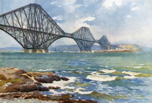フォース橋とファイフ海岸 (カラーリソ) 作： Ernest William Haslehust