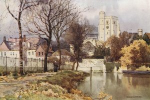 メードストーン、オールセインツ教会、宮殿 (カラーリソ) 作： Ernest William Haslehust