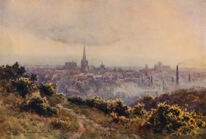 Mousehold Heath の Norwich (color litho) 作： Ernest William Haslehust