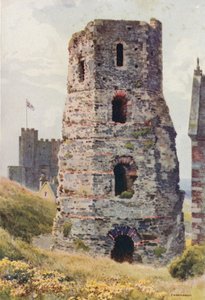 ローマンファロス、ドーバー城（カラーリソ） 作： Ernest William Haslehust