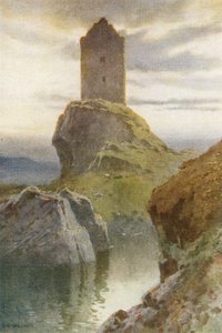 Smailholm Tower (カラーリソ) 作： Ernest William Haslehust