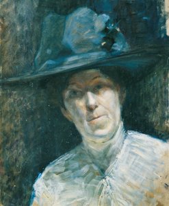 青い帽子の女性 作： Ernestine von Hüttenbrenner
