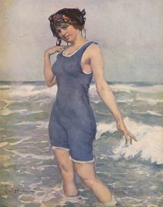 海水浴をする女性（カラーリソ）
