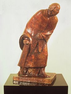 杖を持つ老婦人、1913年（ブロンズ）