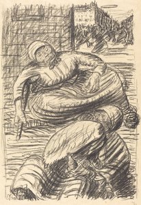 ワルシャワの通り、1915 年に出版。 作： Ernst Barlach