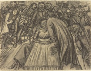群衆の中のカップル 作： Ernst Barlach