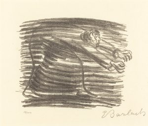 影の中を歩く、1922年。 作： Ernst Barlach