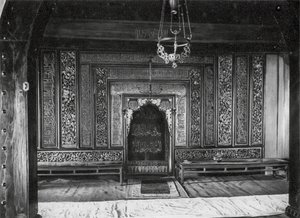 廣州、李培世、廣通、大モスクの聖なる龕（モノクロ写真） 作： Ernst Boerschmann