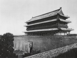 仙府、北門、神渓、北門正楼（モノクロ写真）