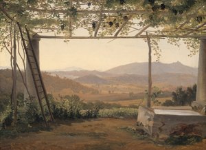 イタリアの噴水とパーゴラ、183035。 作： Ernst Christian Frederik Petzholdt