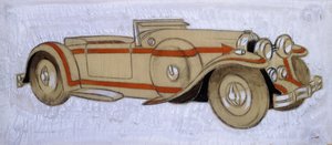 ルトゥルヌール・エ・マルシャンによる車体製造による1924年のドラージュを示すイラスト 作： Ernst Deutsch Dryden