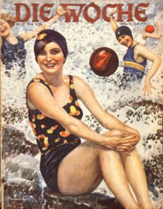 波の中の若い女性- Heilemann 作： Ernst Heilemann