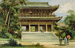 フリードリッヒラッツェル教授による「人類の歴史」第3巻の京都の仏教寺院、1898年 作： Ernst Heyn
