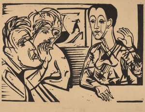会話、1929 年。 作： Ernst Ludwig Kirchner