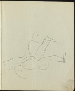 スケッチブックのダンサーとパフォーマーのページ、c。 1911年。 作： Ernst Ludwig Kirchner