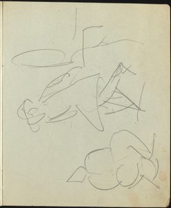 スケッチブックのダンサーとパフォーマーのページ、c。 1911年。 作： Ernst Ludwig Kirchner