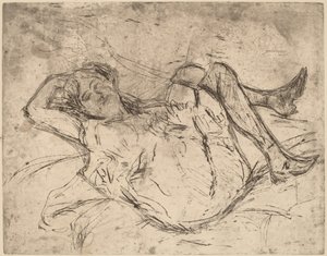 夢見る少女、1906年。 作： Ernst Ludwig Kirchner