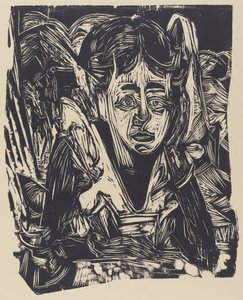 夢見る少女、1918年。 作： Ernst Ludwig Kirchner