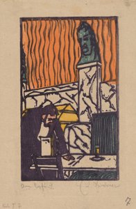 カフェのウエイター長、1904年。 作： Ernst Ludwig Kirchner