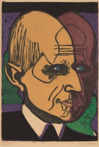 バウアー博士の頭、1933年。 作： Ernst Ludwig Kirchner