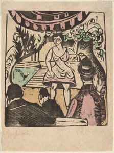 シンガーとのリトル・バラエティ・アクト。 作： Ernst Ludwig Kirchner