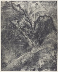 マウンテンズ ベルジュ、1920 年。 作： Ernst Ludwig Kirchner