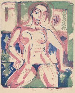 ヌードの女性、1927年。 作： Ernst Ludwig Kirchner
