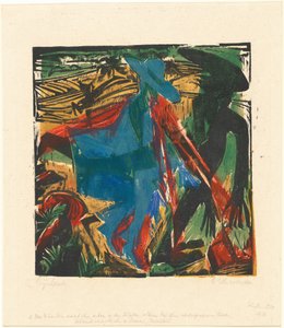 ピーター・シュレミールの不思議な物語: シュレミールと影との出会い..., 1915. 作： Ernst Ludwig Kirchner