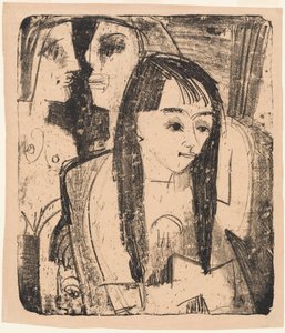 少女の肖像、1921年。 作： Ernst Ludwig Kirchner