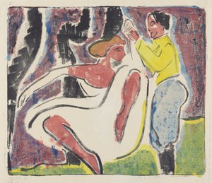 ロシアのダンサー、1909年。 作： Ernst Ludwig Kirchner