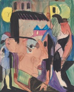 自画像、1928 年。 作： Ernst Ludwig Kirchner