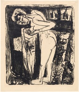 部屋に立つヌード、1921年。 作： Ernst Ludwig Kirchner