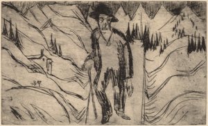 放浪者、1922年。 作： Ernst Ludwig Kirchner