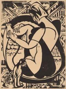 バスタブの中の女性、1936 年。 作： Ernst Ludwig Kirchner