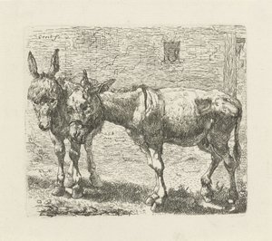 2頭のロバ 作： Ernst Ludwig Creite