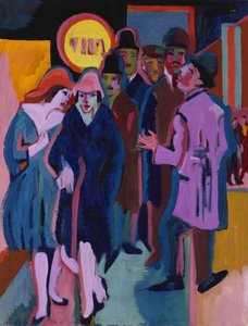 1925年の夜のストリートシーン