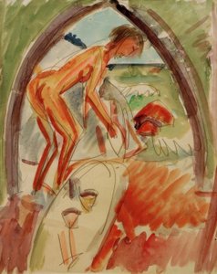 お辞儀をする 作： Ernst Ludwig Kirchner