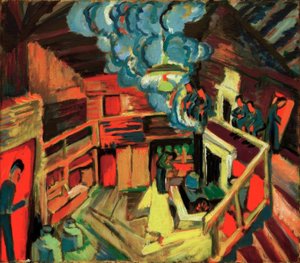 古い高山小屋 作： Ernst Ludwig Kirchner