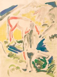 Stafelalpの噴水で 作： Ernst Ludwig Kirchner