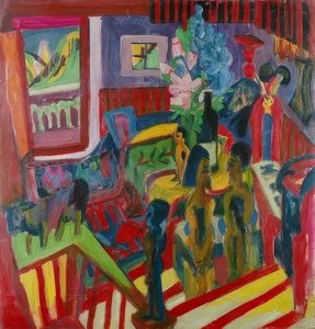 アトリエレッケ。 1922 作： Ernst Ludwig Kirchner