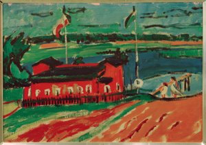 ドレスデン近くのウォーターパーク 作： Ernst Ludwig Kirchner