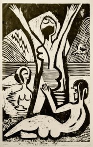 バーデンデアムゼー 作： Ernst Ludwig Kirchner