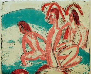 石の水浴び 作： Ernst Ludwig Kirchner