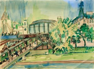 運河の鉄道駅 作： Ernst Ludwig Kirchner