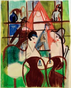 駅カフェ 作： Ernst Ludwig Kirchner